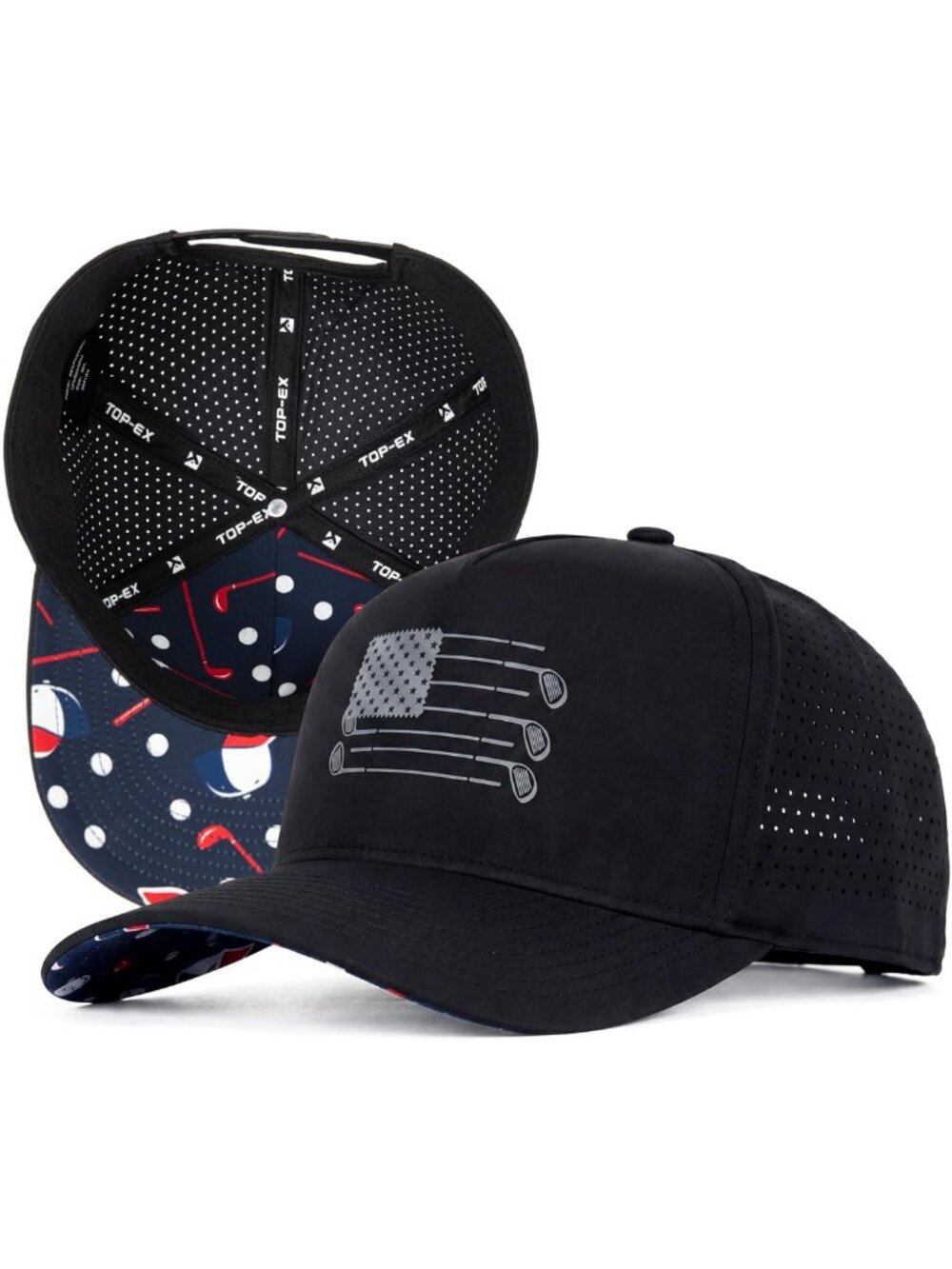 Patriotic American Flag Golf Hat | Water Resistant Men's Baseball Cap